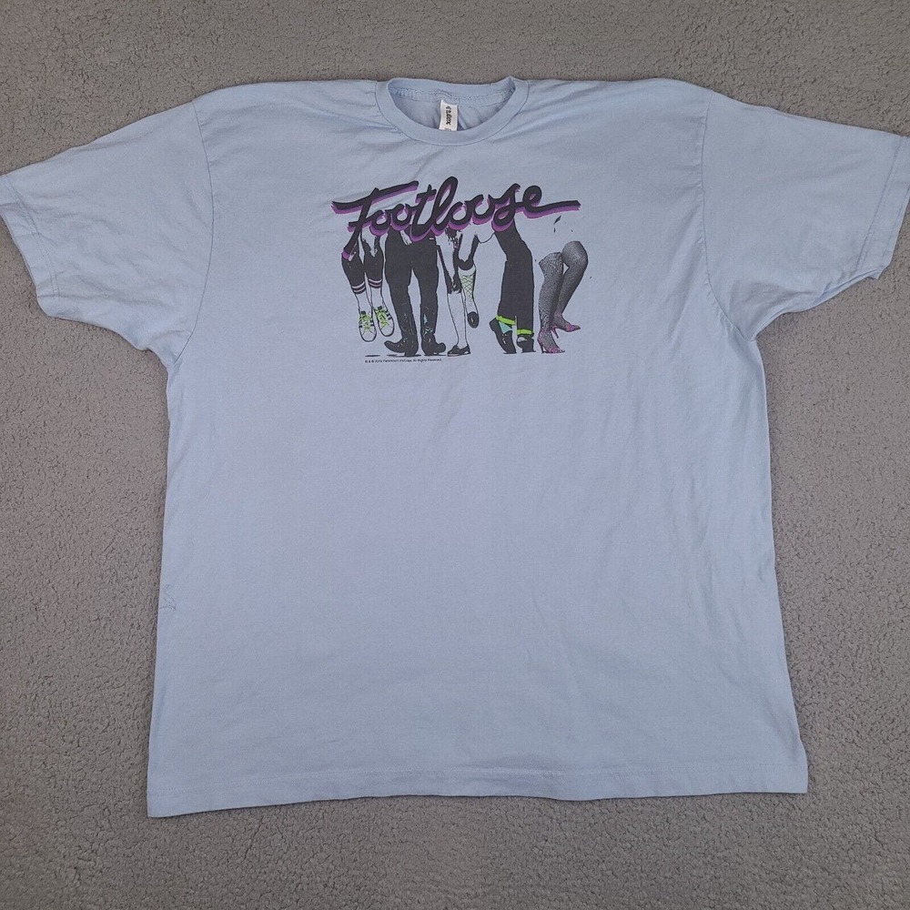 Footloose‎ Foot Loose T-Shirt Adult 3XL Blue 2019 Paramount Pictures Licensed